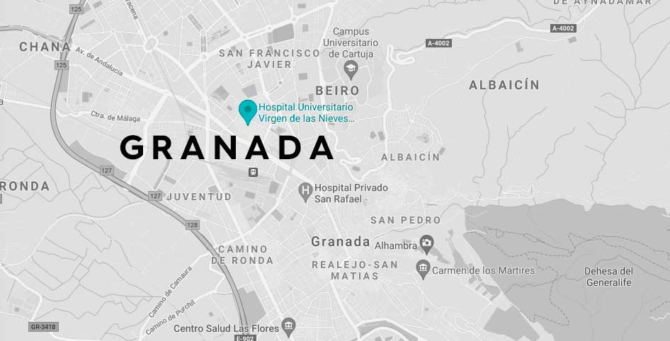 MAPA DE LOCALIZACIÓN DEL HOSPITAL EN MÁLAGA